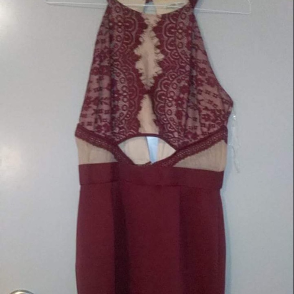 Burgundy dress